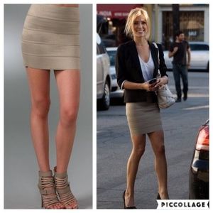 Pleasure Doing Business 5 Band Skirt | Tan | Small